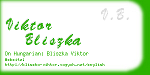 viktor bliszka business card